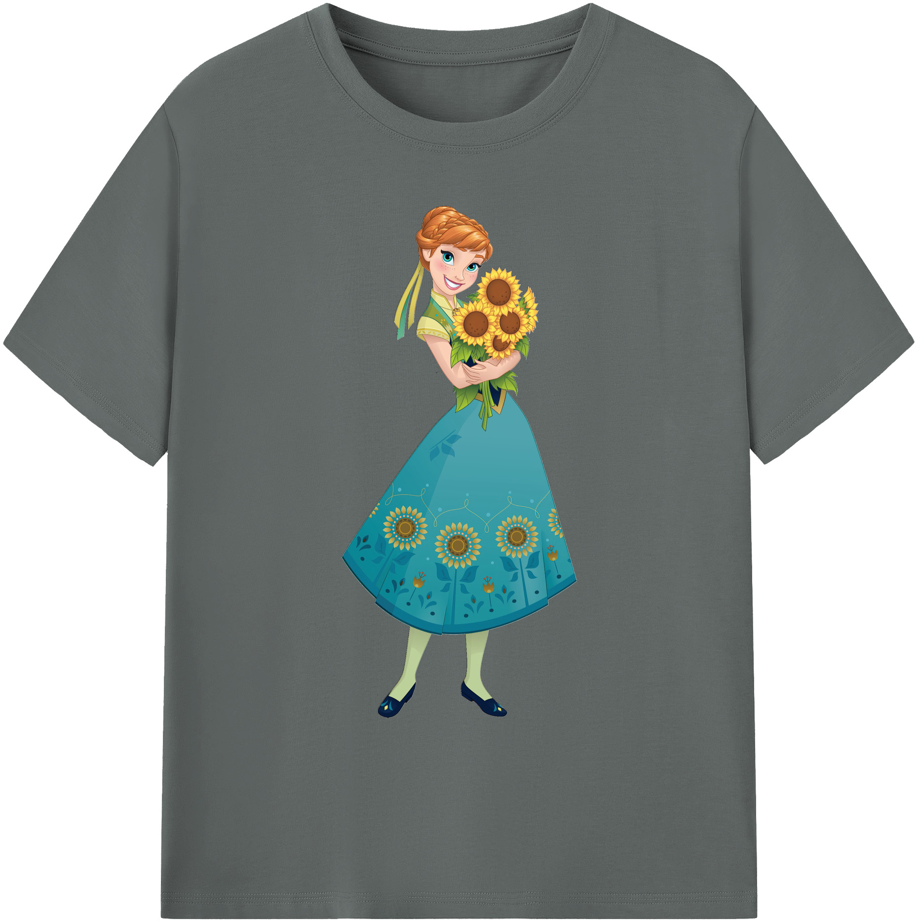 （画像用） アナと雪の女王 アンナ エルサ Frozen Anna Elsa 綿100％ メンズ半袖Tシャツ｜肌触りやわらか＆通気性